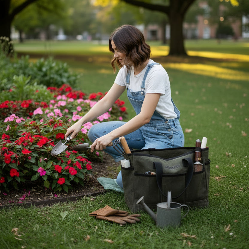Waxed Canvas Deluxe Garden Tote