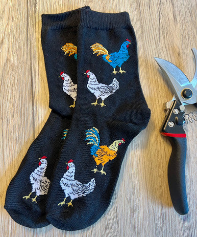 Chicken Crew Sock - Black