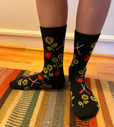 Hori Hori | Gardening Crew Sock - Yellow, Durable & Cozy